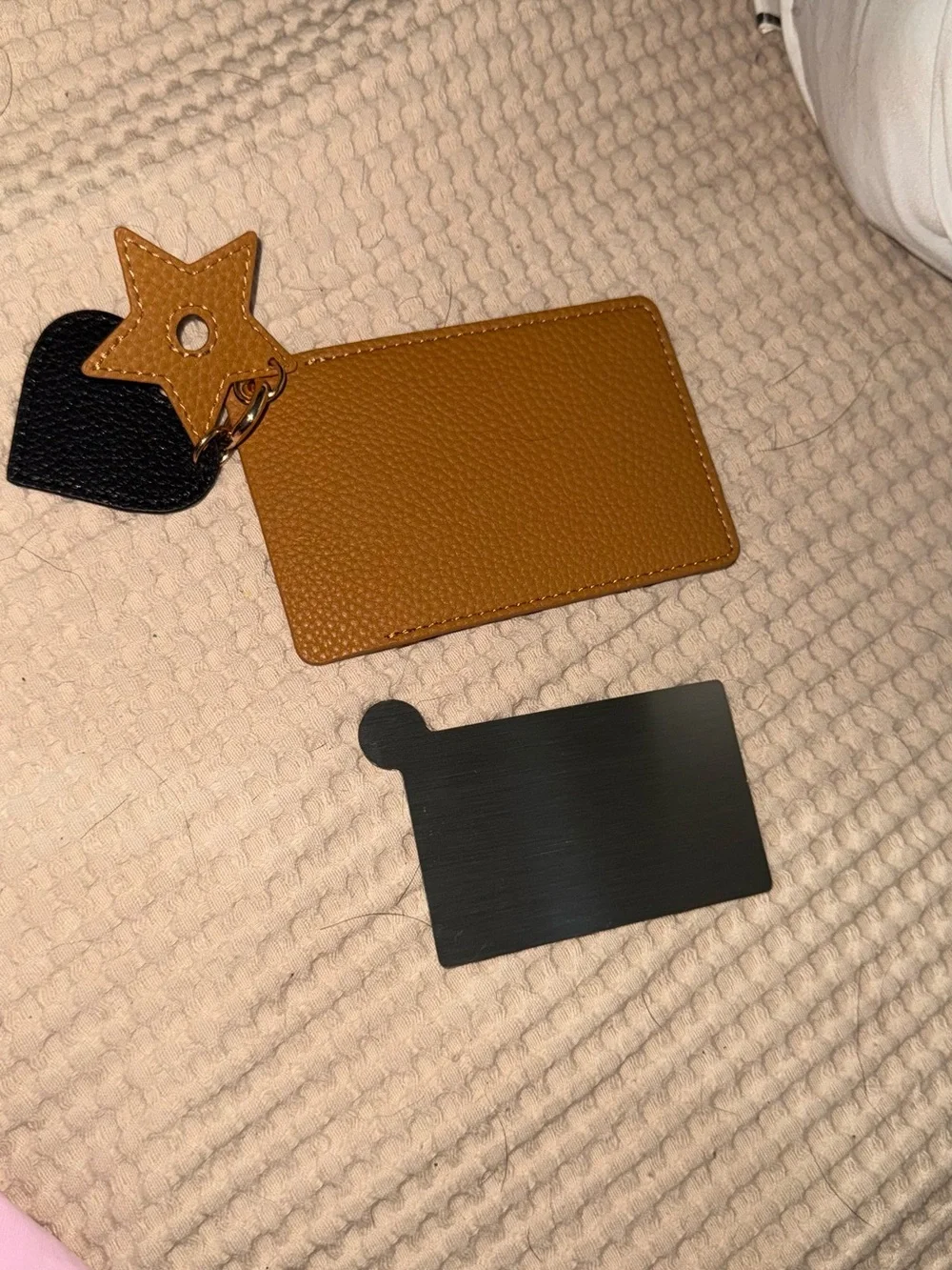 Dior Brown Rose Card Holder Keychain